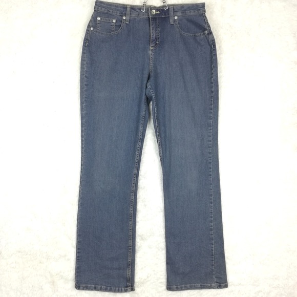 Merona Denim - Merona Womens Jeans Boot Cut Blue Denim High Rise Medium Wash Long 12L